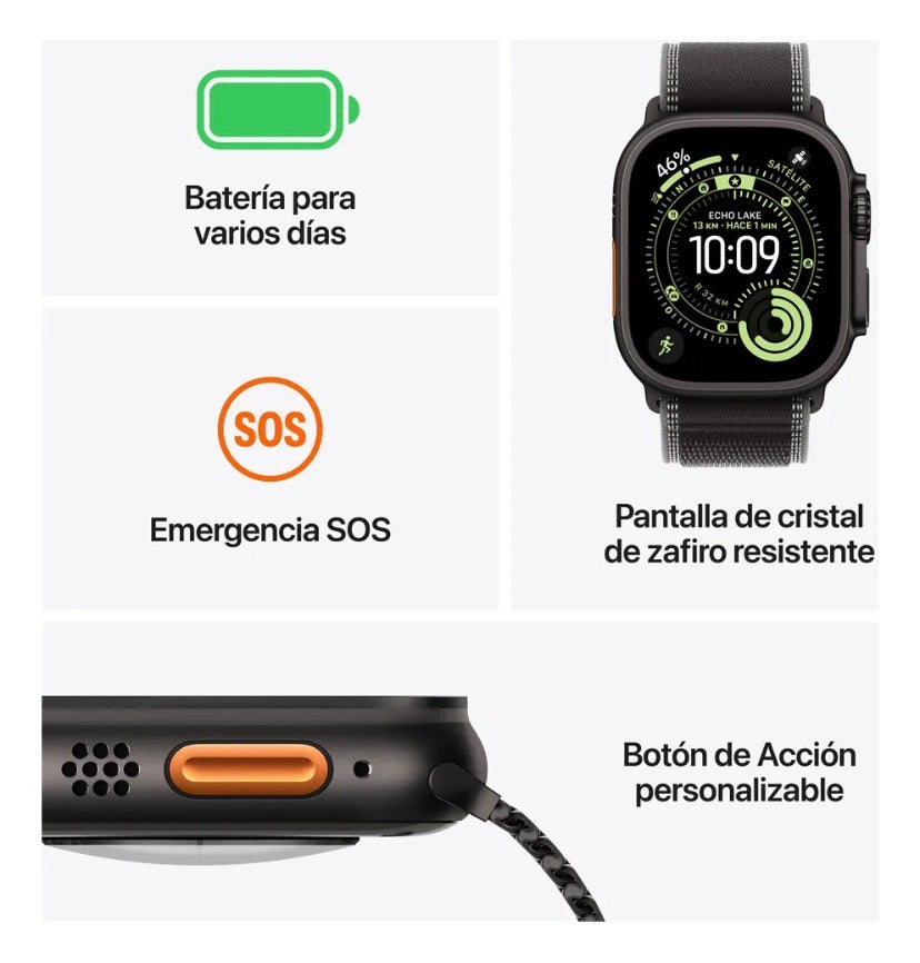 Apple Watch Ultra 2 49MM Titani- um - Negro